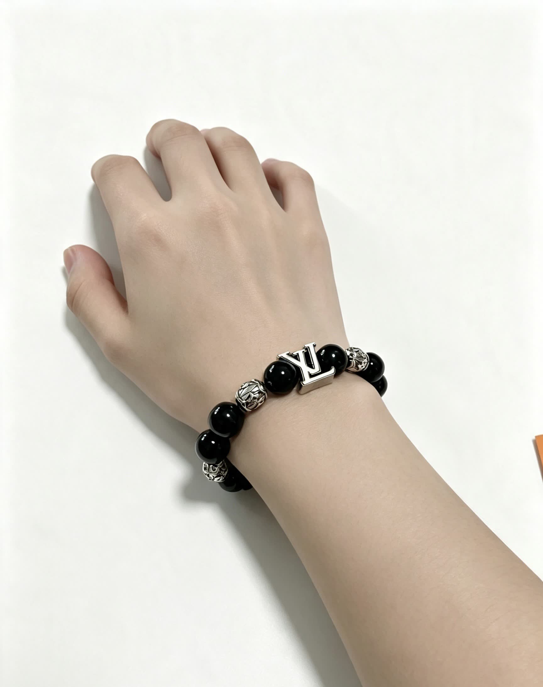 Louis Vuitton Black Beaded Bracelet